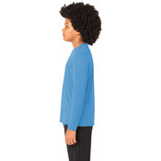 Sport-Tek® Youth Long Sleeve PosiCharge® Competitor™ Tee - Carolina Blue - Model Left