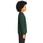 Sport-Tek® Youth Long Sleeve PosiCharge® Competitor™ Tee - Forest Green - Model Right