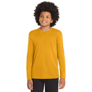 Sport-Tek® Youth Long Sleeve PosiCharge® Competitor™ Tee - Gold - Model Front