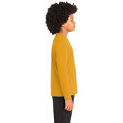Sport-Tek® Youth Long Sleeve PosiCharge® Competitor™ Tee - Gold - Model Right