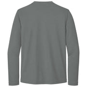 Sport-Tek® Youth Long Sleeve PosiCharge® Competitor™ Tee - Iron Grey Heather - Flat Back