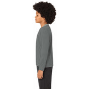 Sport-Tek® Youth Long Sleeve PosiCharge® Competitor™ Tee - Iron Grey Heather - Model Left