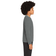 Sport-Tek® Youth Long Sleeve PosiCharge® Competitor™ Tee - Iron Grey Heather - Model Right