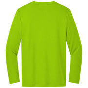 Sport-Tek® Youth Long Sleeve PosiCharge® Competitor™ Tee - Lime Shock - Flat Back