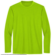 Sport-Tek® Youth Long Sleeve PosiCharge® Competitor™ Tee - Lime Shock - Flat Front
