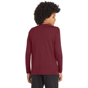 Sport-Tek® Youth Long Sleeve PosiCharge® Competitor™ Tee - Maroon - Model Back