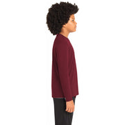 Sport-Tek® Youth Long Sleeve PosiCharge® Competitor™ Tee - Maroon - Model Right