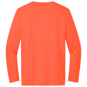 Sport-Tek® Youth Long Sleeve PosiCharge® Competitor™ Tee - Neon Orange - Flat Back