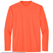Sport-Tek® Youth Long Sleeve PosiCharge® Competitor™ Tee - Neon Orange - Flat Front