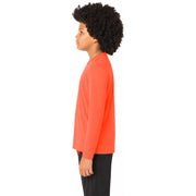 Sport-Tek® Youth Long Sleeve PosiCharge® Competitor™ Tee - Neon Orange - Model Left
