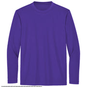 Sport-Tek® Youth Long Sleeve PosiCharge® Competitor™ Tee - Purple - Flat Front