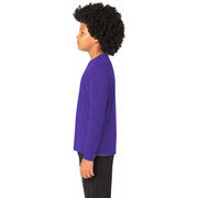 Sport-Tek® Youth Long Sleeve PosiCharge® Competitor™ Tee - Purple - Model Left