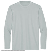 Sport-Tek® Youth Long Sleeve PosiCharge® Competitor™ Tee - Silver - Flat Front