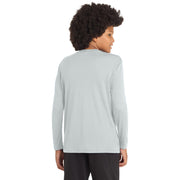 Sport-Tek® Youth Long Sleeve PosiCharge® Competitor™ Tee - Silver - Model Back