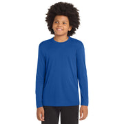 Sport-Tek® Youth Long Sleeve PosiCharge® Competitor™ Tee - True Royal - Model Front