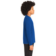 Sport-Tek® Youth Long Sleeve PosiCharge® Competitor™ Tee - True Royal - Model Right