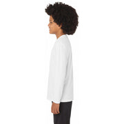 Sport-Tek® Youth Long Sleeve PosiCharge® Competitor™ Tee - White - Model Left